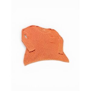 Free People Womens‎ Orange Peach Oversized Slouchy Knit Sweater Size Medium.